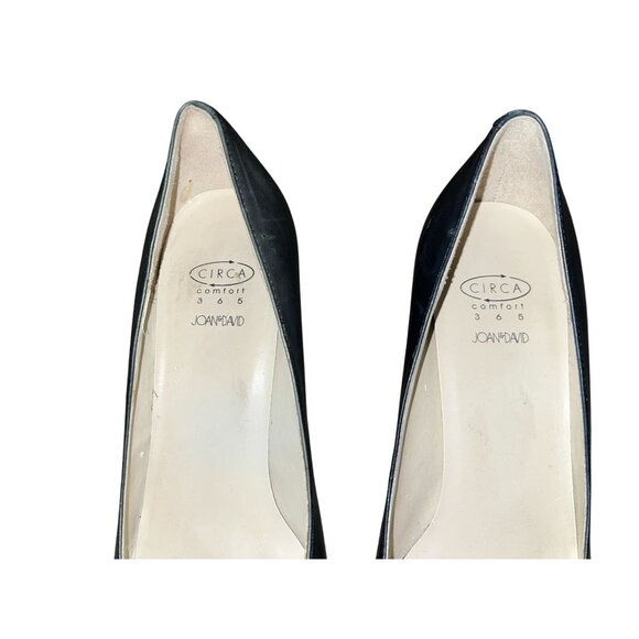 Joan & David Leather Pointy Toe Pumps Womens 8M Blue Circa 365 CJCalliope Y2K - Picture 6 of 16